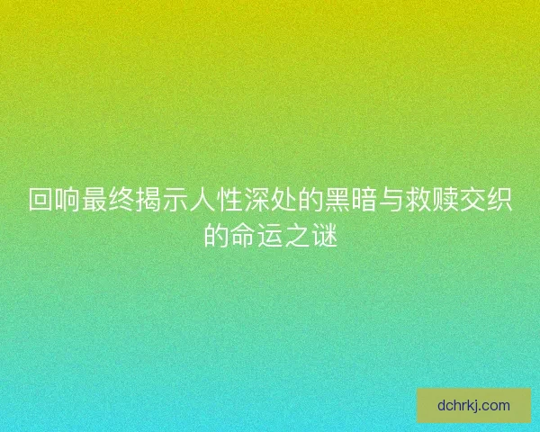 回响最终揭示人性深处的黑暗与救赎交织的命运之谜